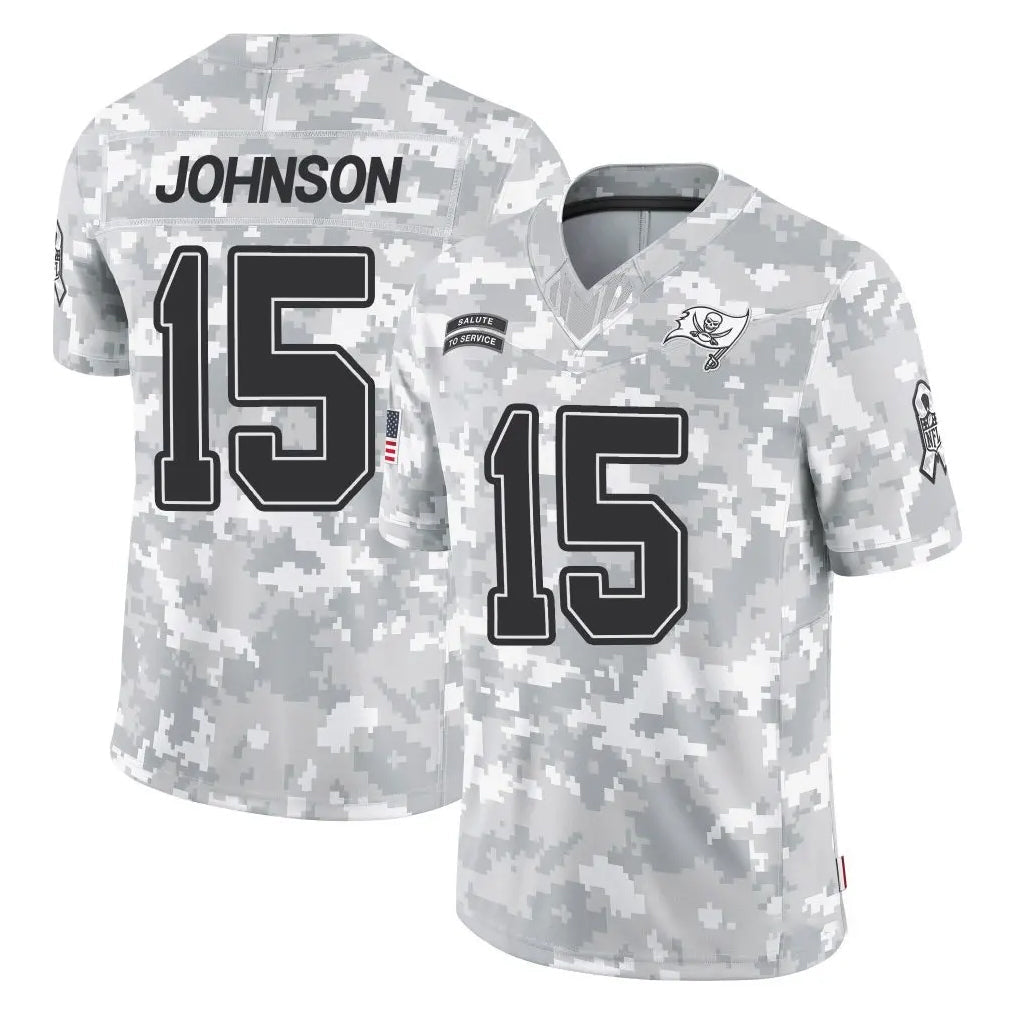 Tuec TB.Buccaneers #15 Tez Johnson Player Arctic Camo Limited Salute To Service Home Game Stitched Jerseys