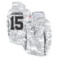 Tuec TB.Buccaneers #15 Tez Johnson Player Arctic Camo Limited Salute to Service Pullover Hoodies Game Stitched Jerseys