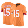 Tuec TB.Buccaneers #15 Tez Johnson Player Orange Limited Vapor F.U.S.E. Home Game Stitched Jerseys