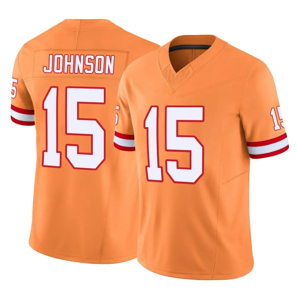 Tuec TB.Buccaneers #15 Tez Johnson Player Orange Limited Vapor F.U.S.E. Home Game Stitched Jerseys