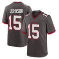 Tuec TB.Buccaneers #15 Tez Johnson Player Pewter Alternate Home Game Stitched Jerseys
