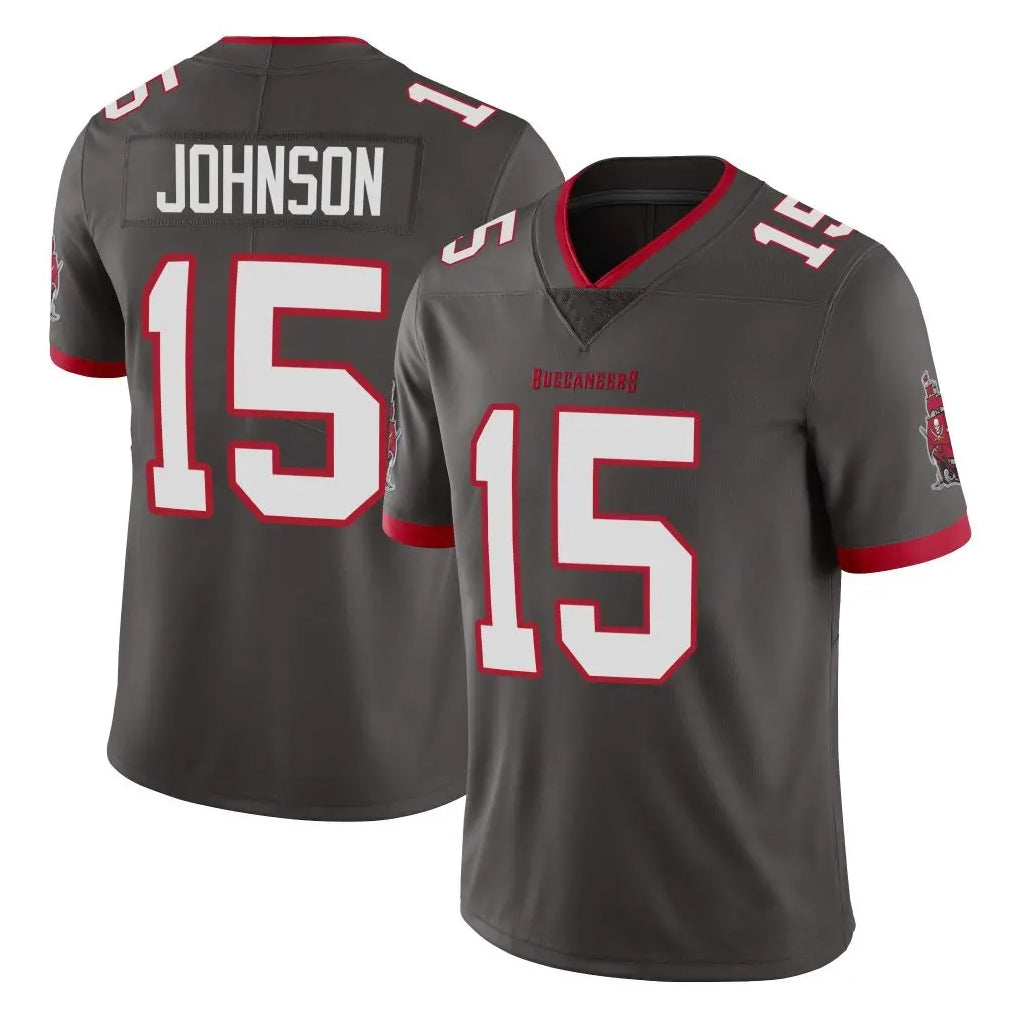 Tuec TB.Buccaneers #15 Tez Johnson Player Pewter Limited Alternate Vapor Home Game Stitched Jerseys
