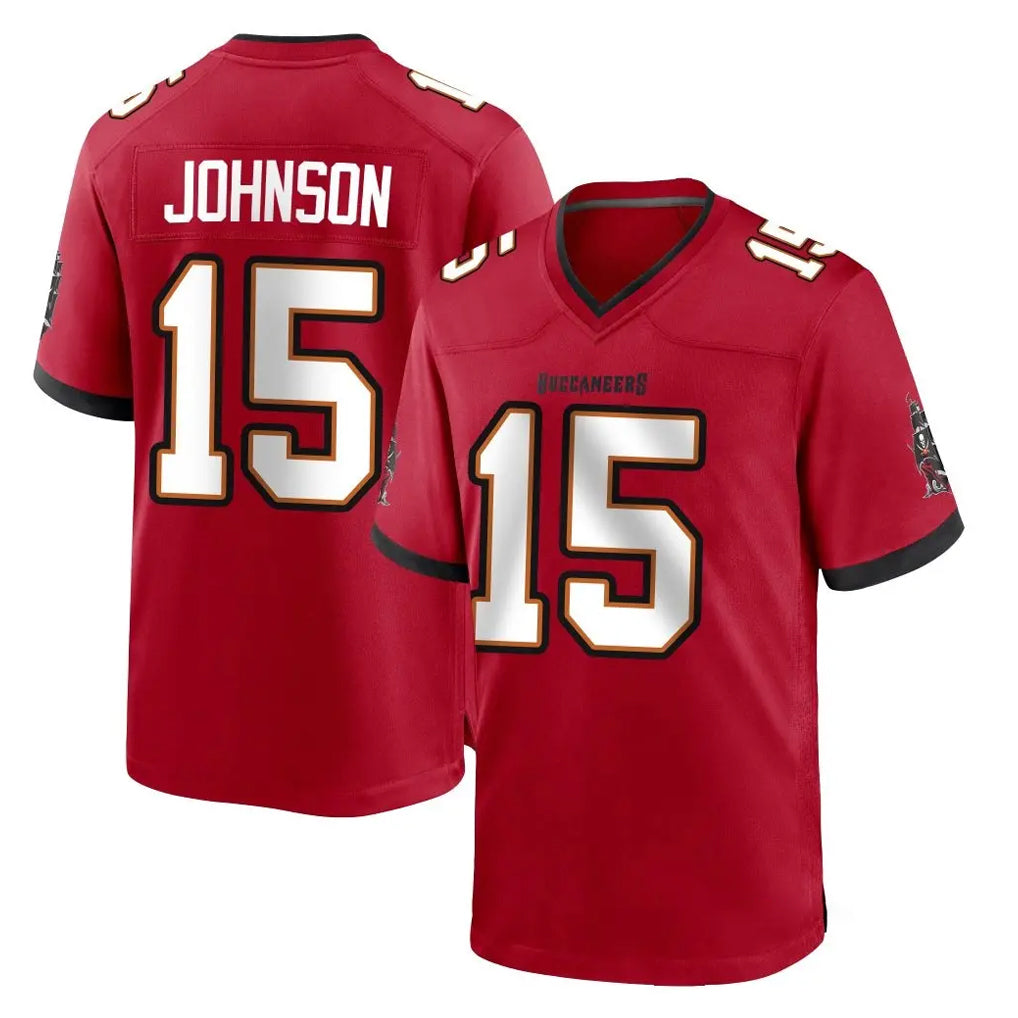 Tuec TB.Buccaneers #15 Tez Johnson Player Red Home Game Stitched Jerseys