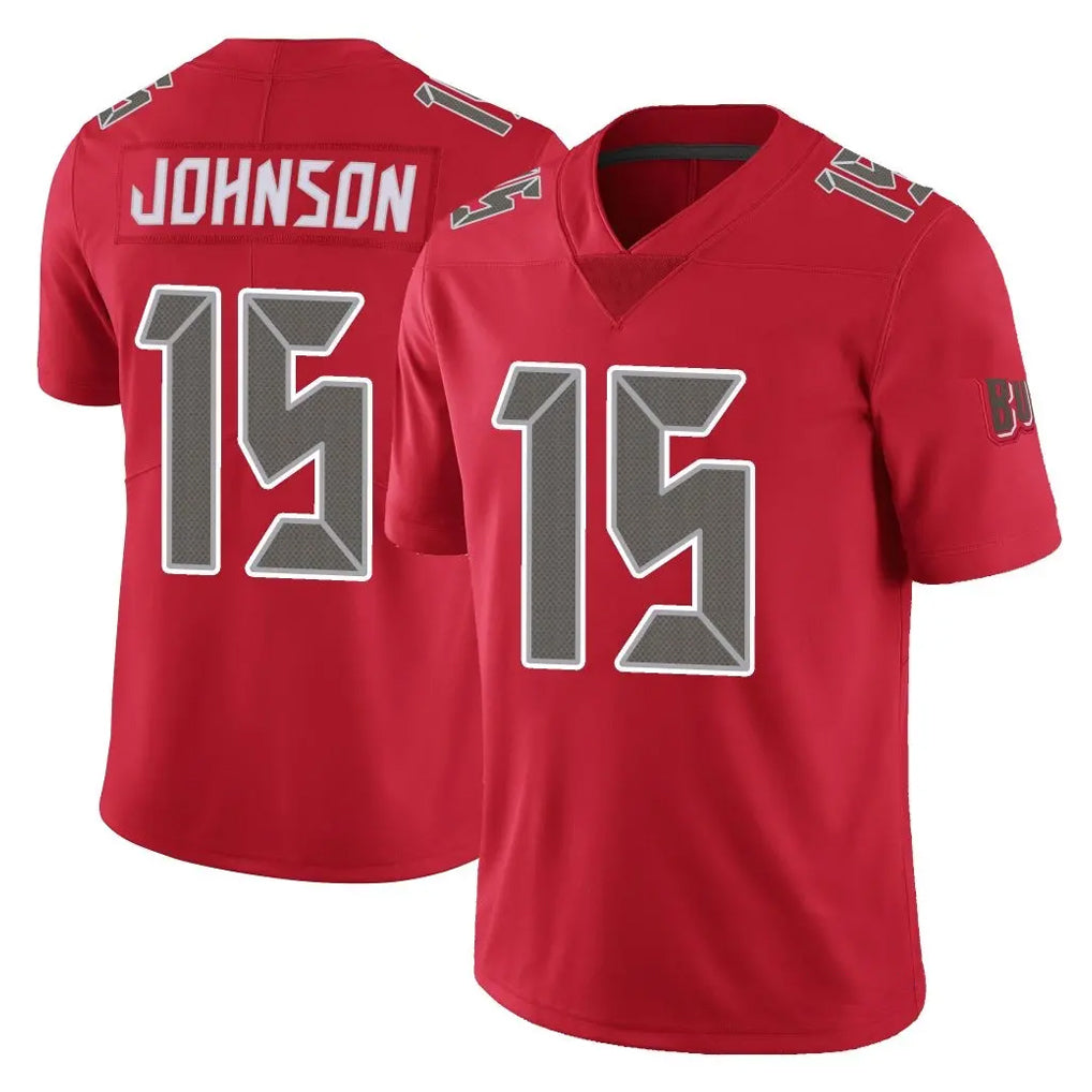 Tuec TB.Buccaneers #15 Tez Johnson Player Red Limited Color Rush Home Game Stitched Jerseys