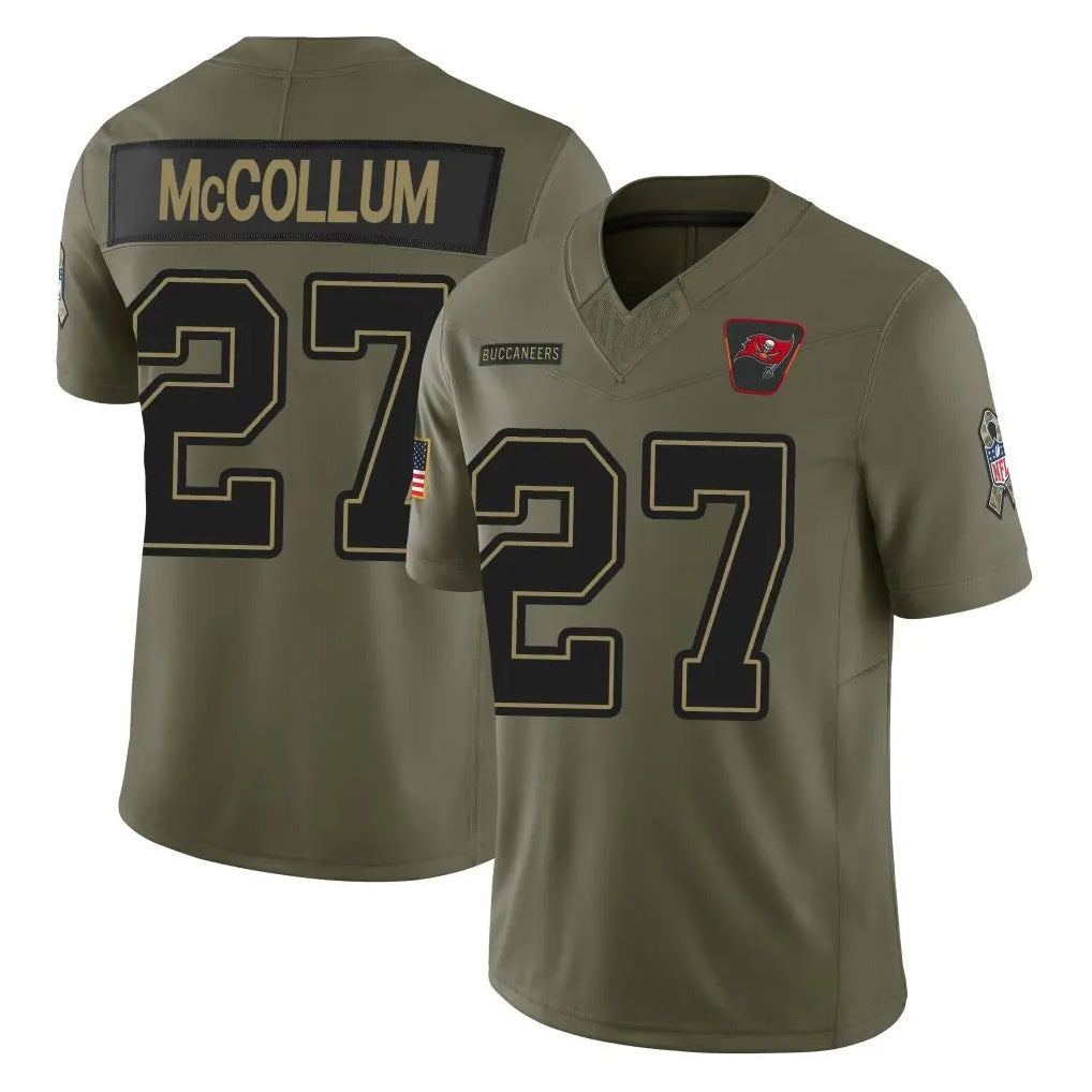 Tuec TB.Buccaneers #27 Zyon McCollum Player Olive 2025 Salute To Service Limited Home Game Stitched Jerseys