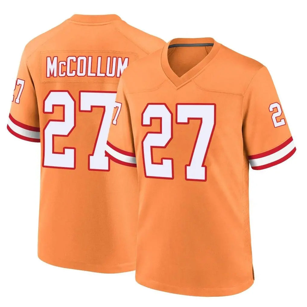 Tuec TB.Buccaneers #27 Zyon McCollum Player Orange Throwback Home Game Stitched Jerseys