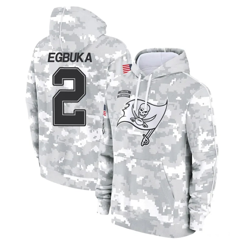 Tuec TB.Buccaneers #2 Emeka Egbuka Player Arctic Camo Limited Salute to Service Pullover Hoodies Game Stitched Jerseys