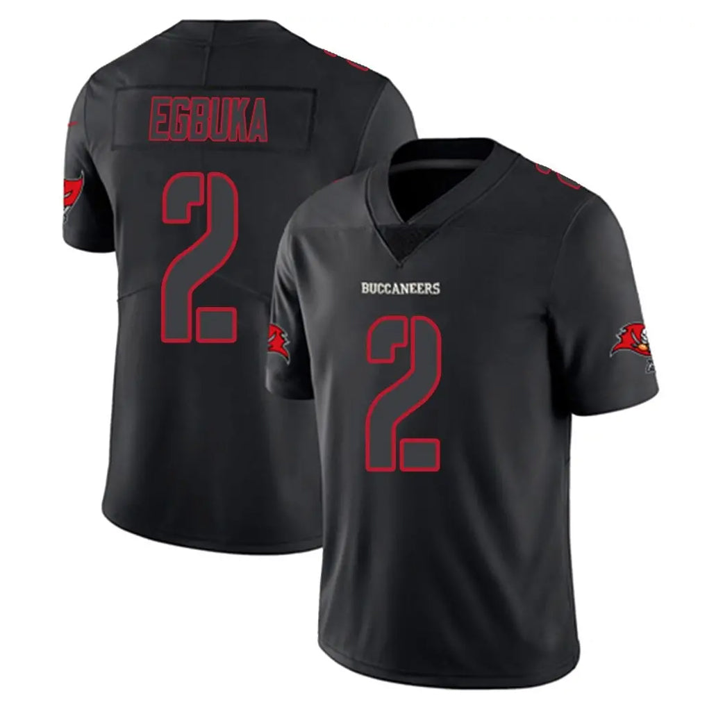 Tuec TB.Buccaneers #2 Emeka Egbuka Player Black Impact Limited Home Game Stitched Jerseys