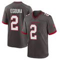 Tuec TB.Buccaneers #2 Emeka Egbuka Player Pewter Alternate Home Game Stitched Jerseys