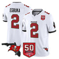 Tuec TB.Buccaneers #2 Emeka Egbuka Player White Limited 2026 Season Vapor F.U.S.E. Home Game Stitched Jerseys