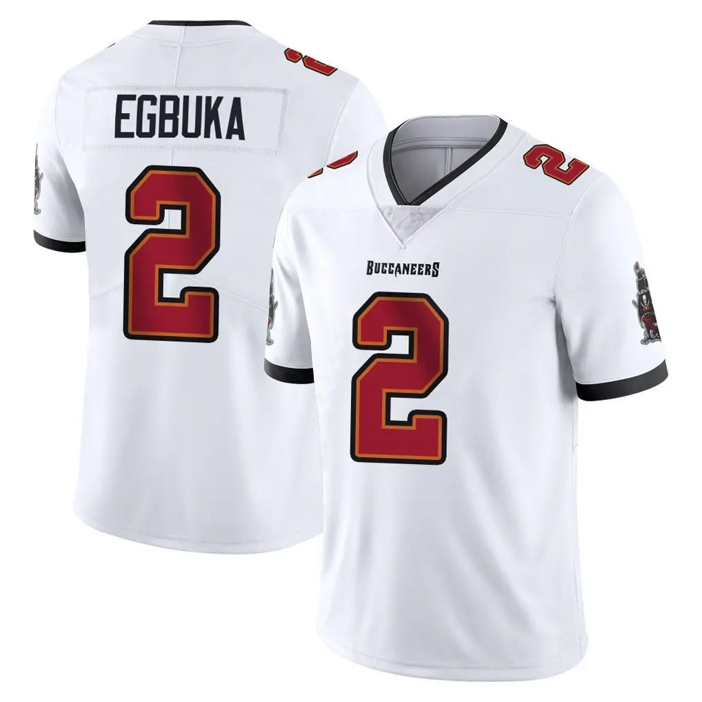Tuec TB.Buccaneers #2 Emeka Egbuka Player White Limited Vapor Untouchable Home Game Stitched Jerseys
