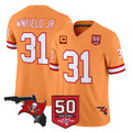 Tuec TB.Buccaneers #31 Antoine Winfield Jr. Player Orange 50th Season Vapor Limited Home Game Stitched Jerseys