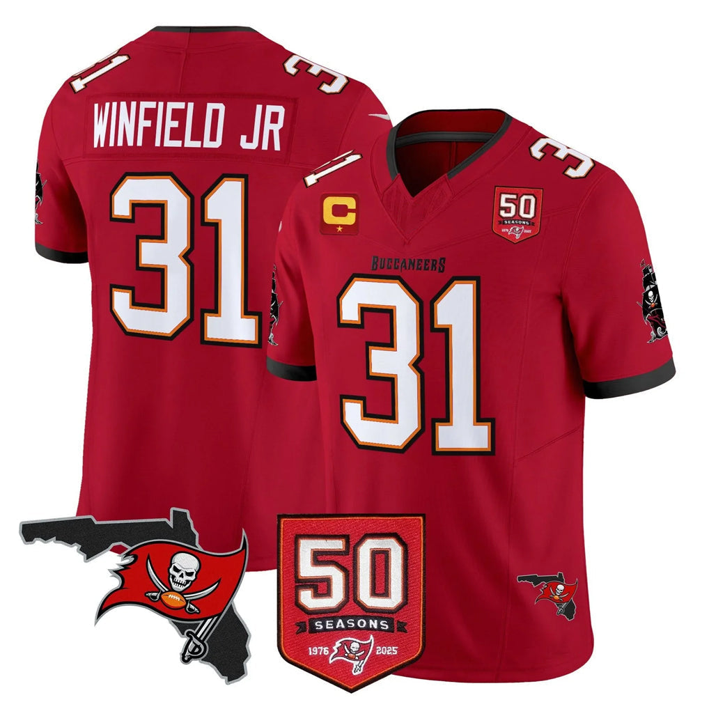 Tuec TB.Buccaneers #31 Antoine Winfield Jr. Player Red Limited 2026 Season Vapor F.U.S.E. Home Game Stitched Jerseys