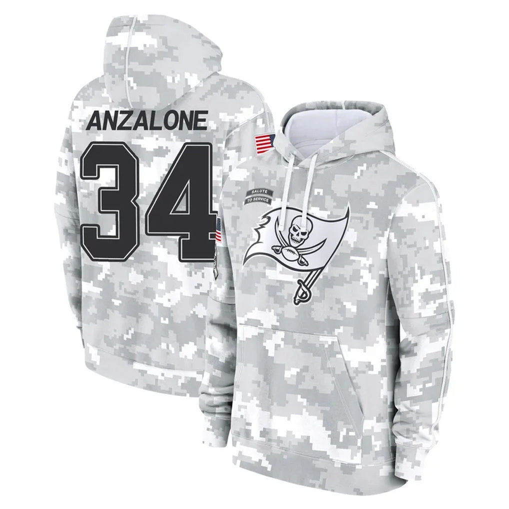 Tuec TB.Buccaneers #34 Alex Anzalone Player Arctic Camo Limited Salute to Service Pullover Hoodies Game Stitched Jerseys