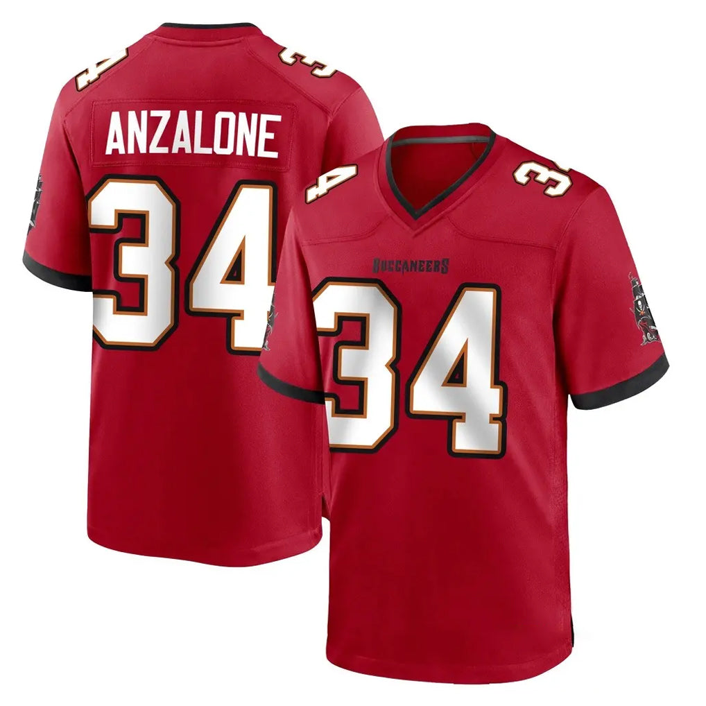Tuec TB.Buccaneers #34 Alex Anzalone Player Red Home Game Stitched Jerseys