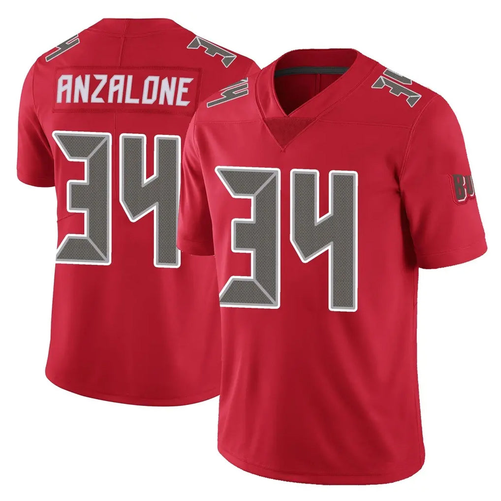 Tuec TB.Buccaneers #34 Alex Anzalone Player Red Limited Color Rush Home Game Stitched Jerseys