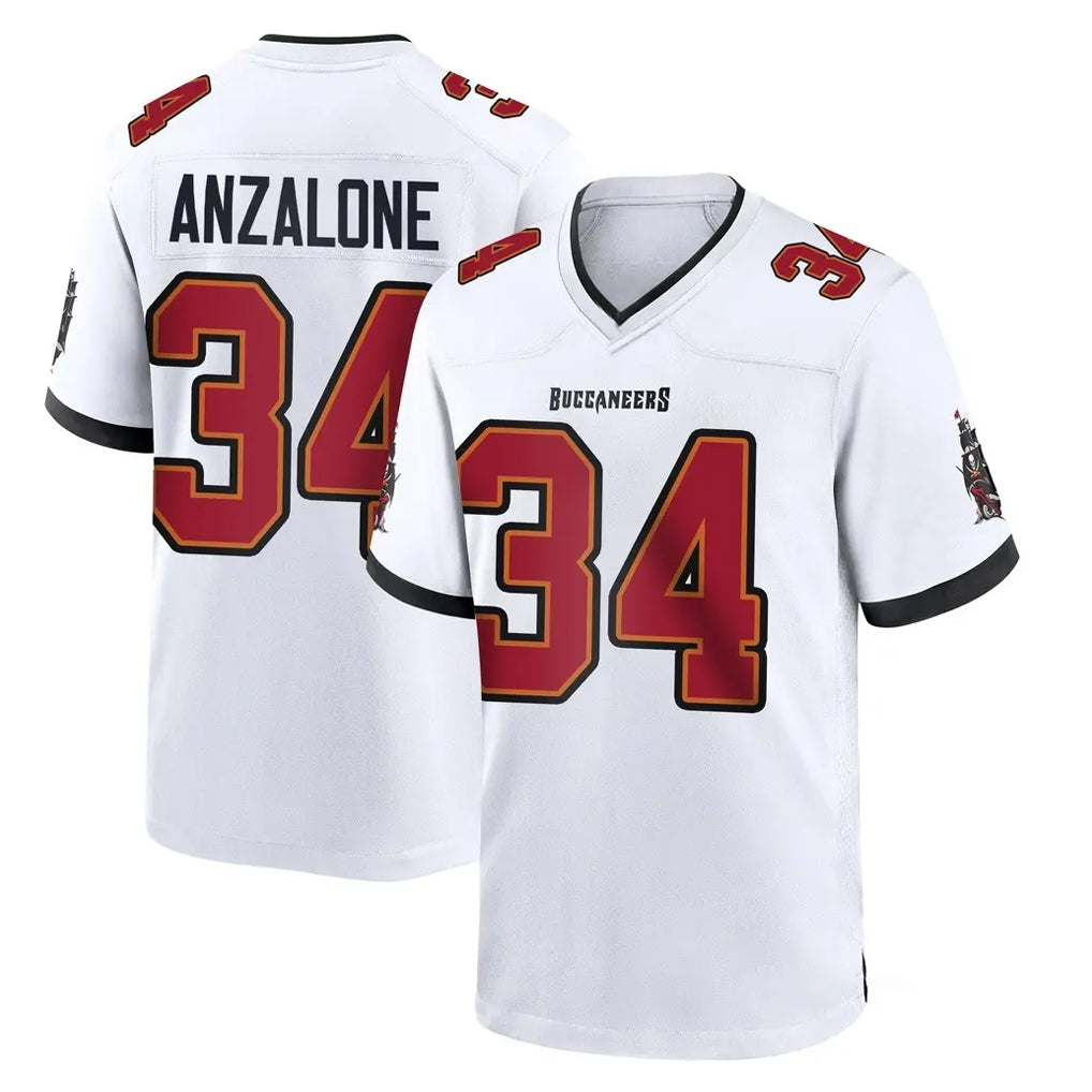 Tuec TB.Buccaneers #34 Alex Anzalone Player White Home Game Stitched Jerseys