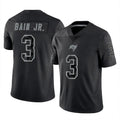 Tuec TB.Buccaneers #3 Rueben Bain Jr. Player Black Reflective Limited Home Game Stitched Jerseys