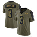 Tuec TB.Buccaneers #3 Rueben Bain Jr. Player Olive Salute To Service Limited Game Stitched Jerseys