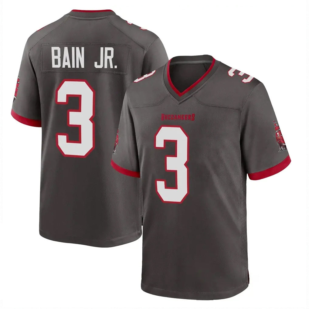 Tuec TB.Buccaneers #3 Rueben Bain Jr. Player Pewter Alternate Home Game Stitched Jerseys