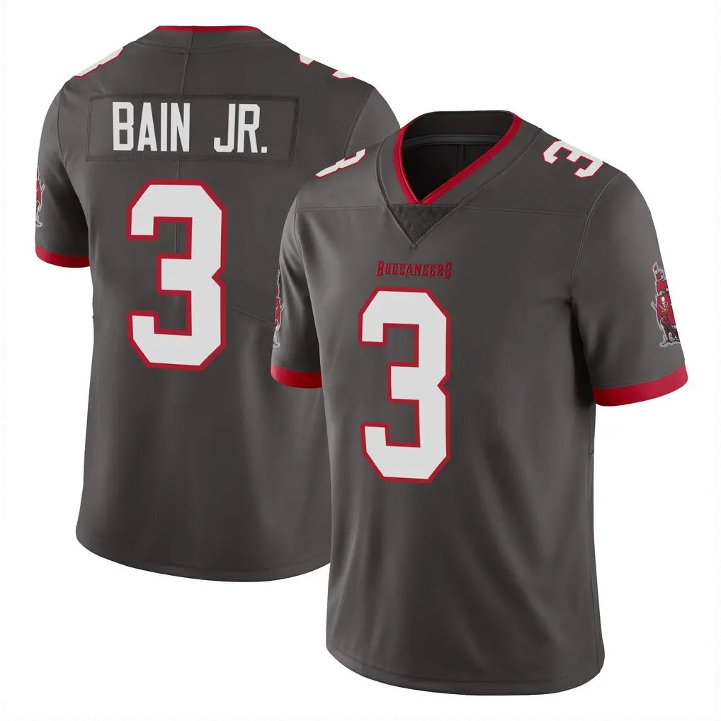 Tuec TB.Buccaneers #3 Rueben Bain Jr. Player Pewter Limited Alternate Vapor Home Game Stitched Jerseys
