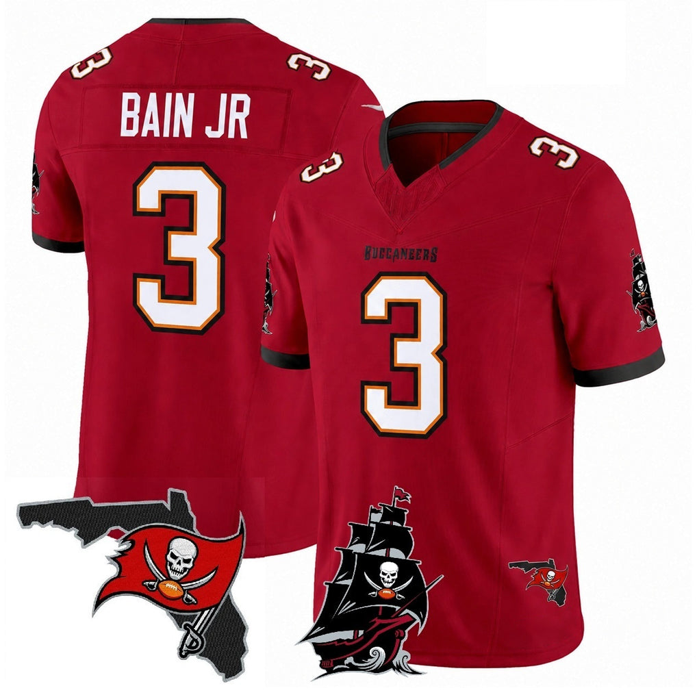 Tuec TB.Buccaneers #3 Rueben Bain Jr. Player Red Limited 2026 Season Vapor F.U.S.E. Home Game Stitched Jerseys