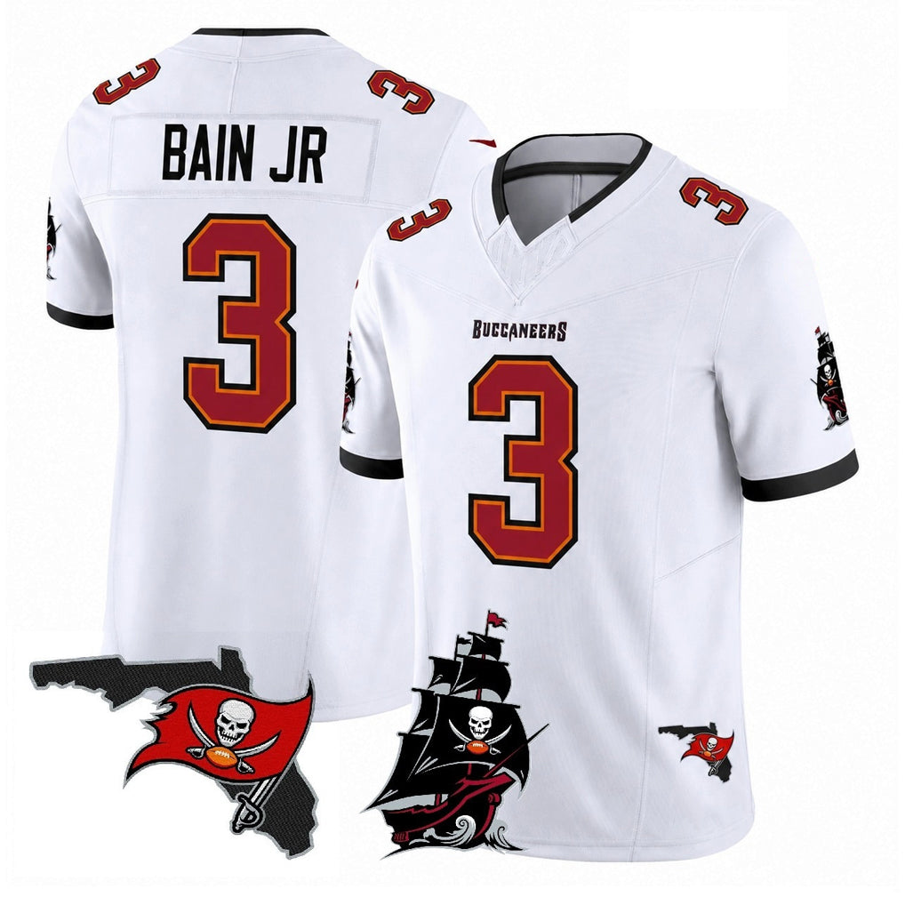 Tuec TB.Buccaneers #3 Rueben Bain Jr. Player White Limited 2026 Season Vapor F.U.S.E. Home Game Stitched Jerseys