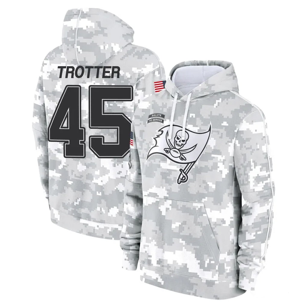 Tuec TB.Buccaneers #45 Josiah Trotter Player Arctic Camo Limited Salute to Service Pullover Hoodies Game Stitched Jerseys