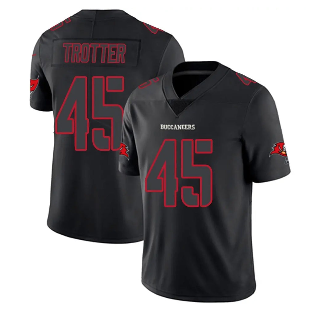 Tuec TB.Buccaneers #45 Josiah Trotter Player Black Impact Limited Home Game Stitched Jerseys
