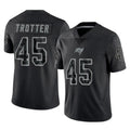 Tuec TB.Buccaneers #45 Josiah Trotter Player Black Reflective Limited Home Game Stitched Jerseys
