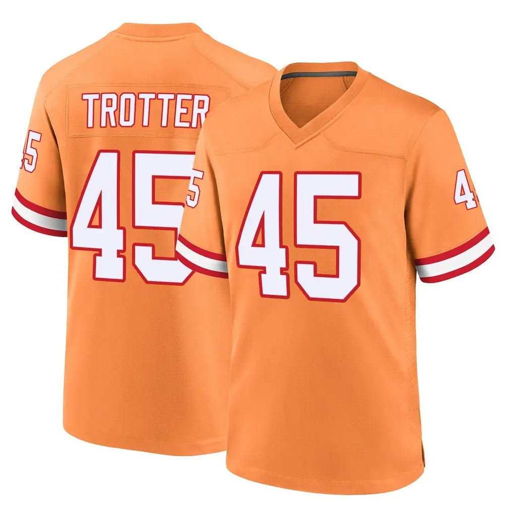 Tuec TB.Buccaneers #45 Josiah Trotter Player Orange Throwback Home Game Stitched Jerseys
