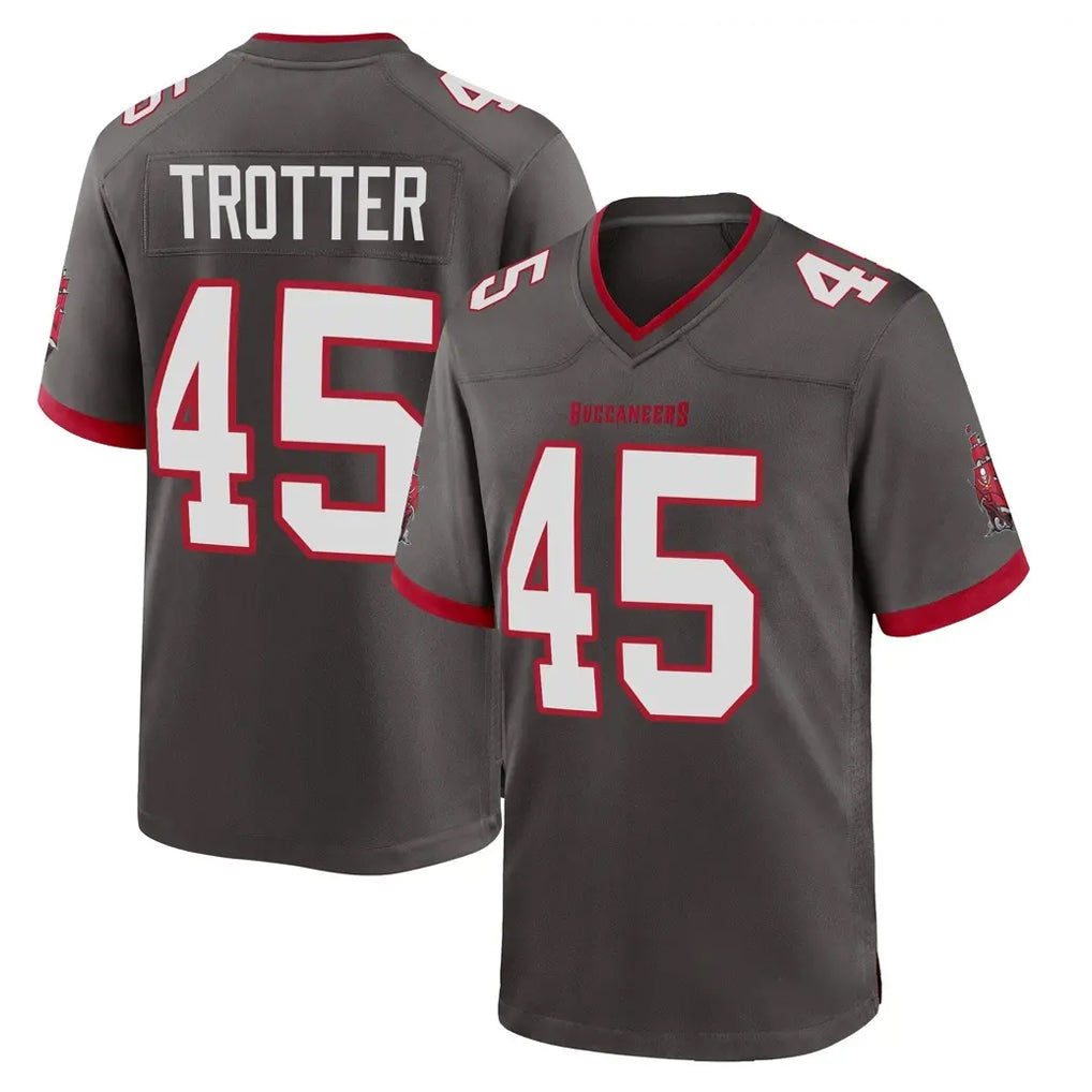 Tuec TB.Buccaneers #45 Josiah Trotter Player Pewter Alternate Home Game Stitched Jerseys