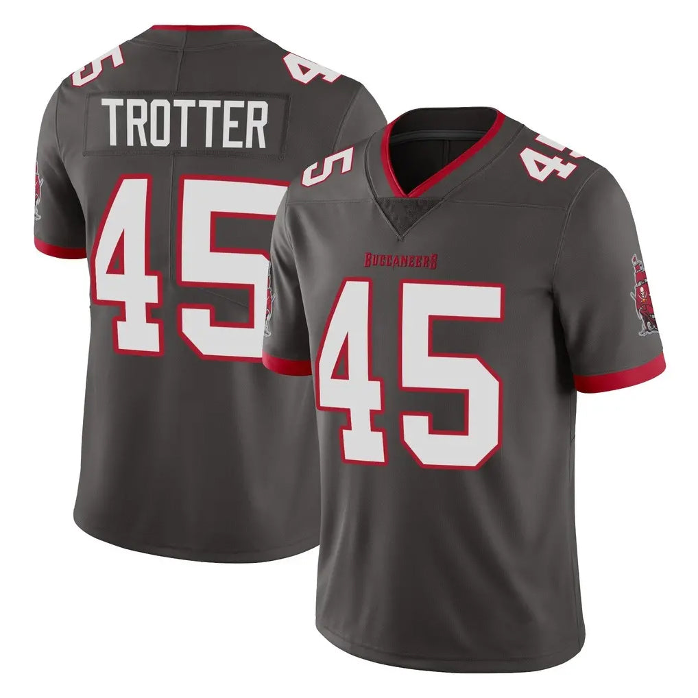 Tuec TB.Buccaneers #45 Josiah Trotter Player Pewter Limited Alternate Vapor Home Game Stitched Jerseys