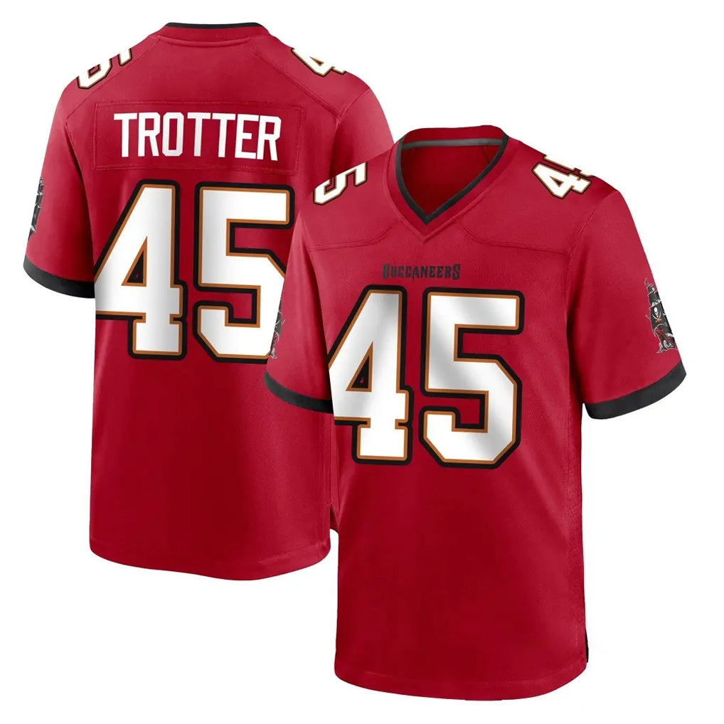 Tuec TB.Buccaneers #45 Josiah Trotter Player Red Home Game Stitched Jerseys