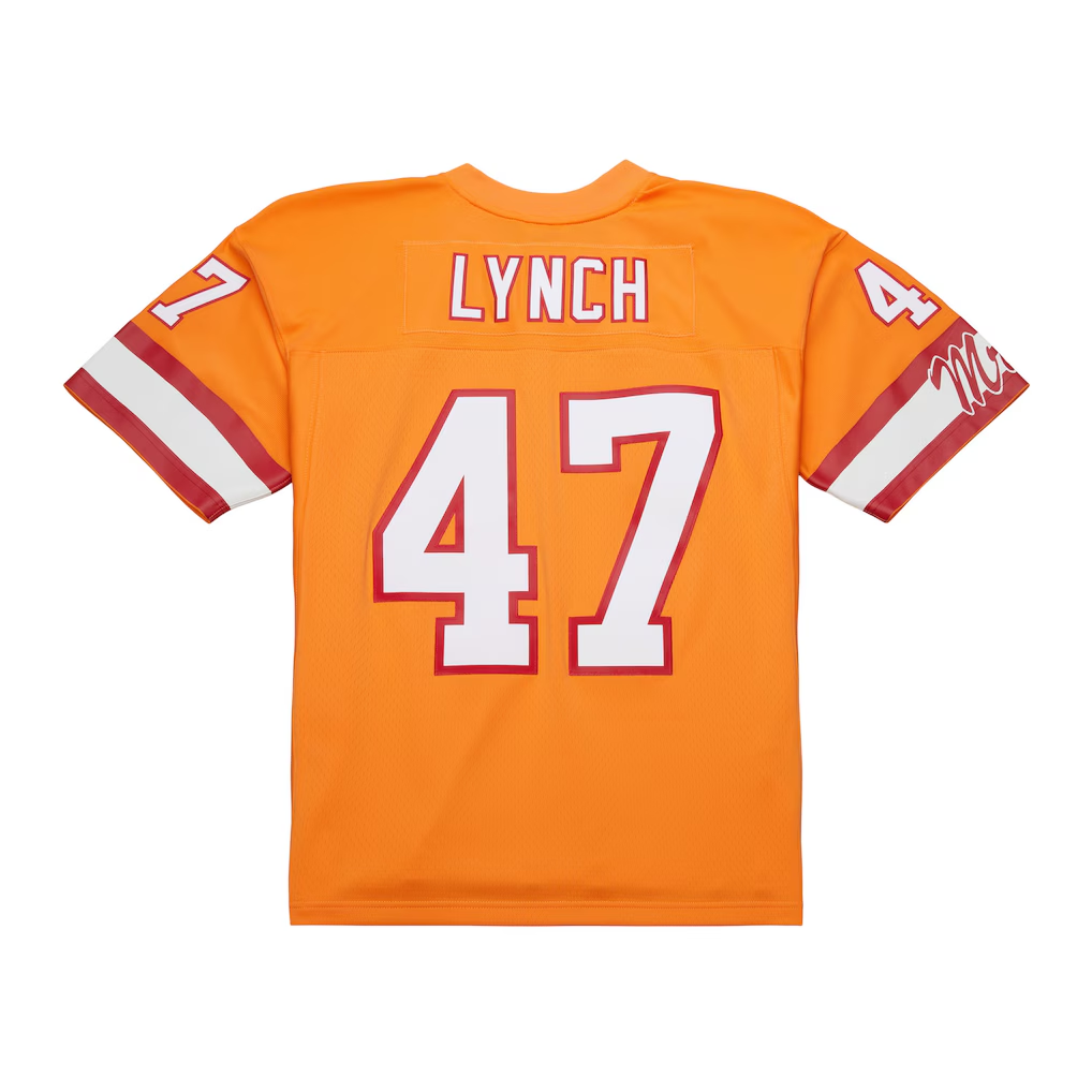 Tuec TB.Buccaneers #47 John Lynch Mitchell & Ness Orange 1993 Legacy Replica Stitched Puhic Jersey