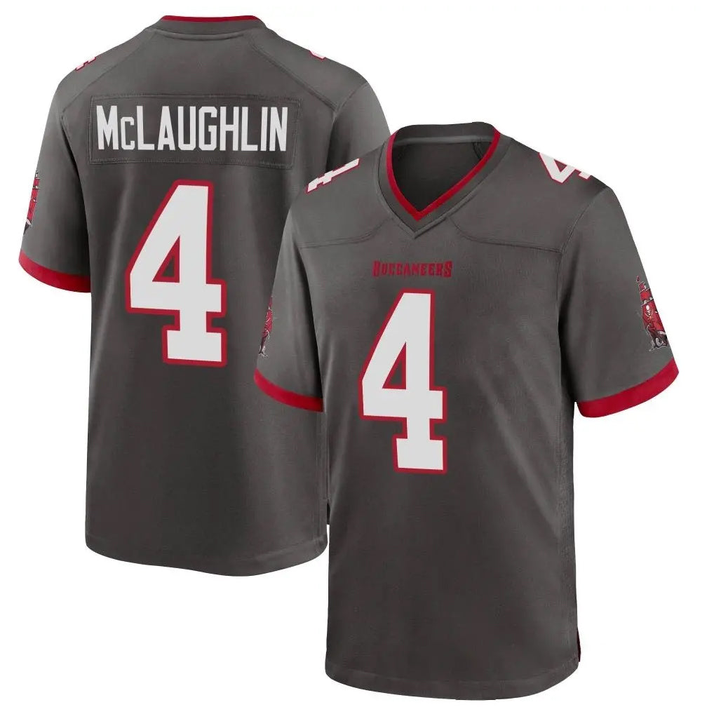 Tuec TB.Buccaneers #4 Chase McLaughlin Player Pewter Alternate Home Game Stitched Jerseys