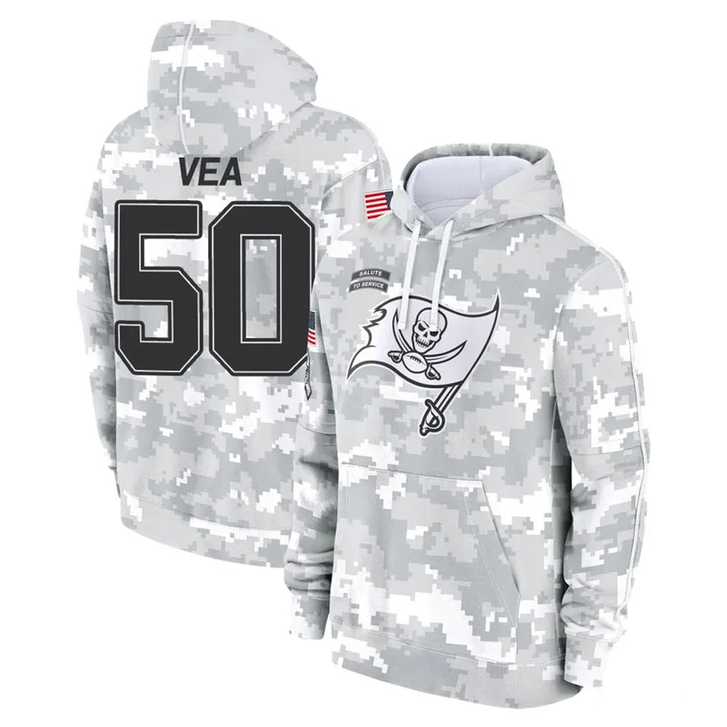 Tuec TB.Buccaneers #50 Vita Vea Player Arctic Camo Limited Salute to Service Pullover Hoodies Game Stitched Jerseys