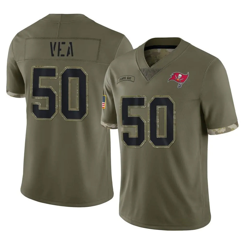 Tuec TB.Buccaneers #50 Vita Vea Player Olive Limited Salute To Service Home Game Stitched Jerseys