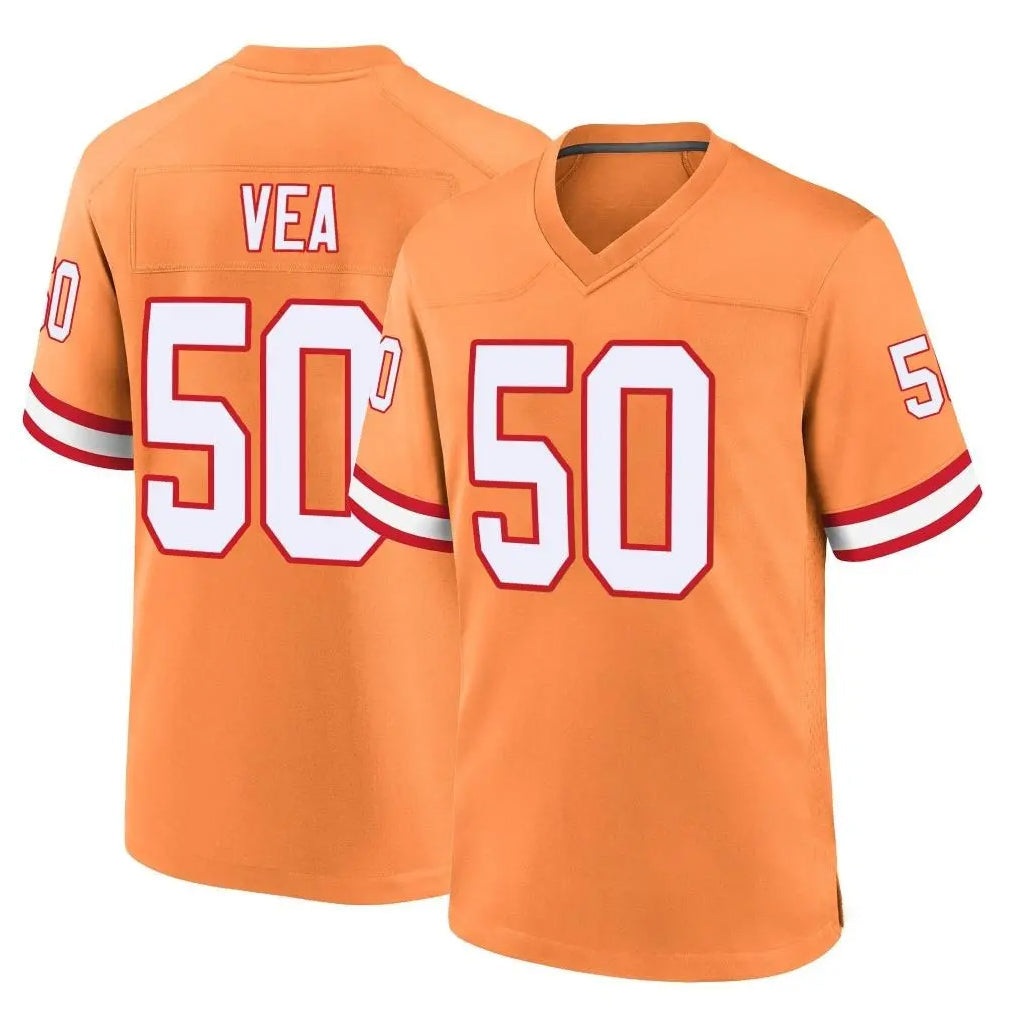 Tuec TB.Buccaneers #50 Vita Vea Player Orange Throwback Home Game Stitched Jerseys