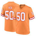 Tuec TB.Buccaneers #50 Vita Vea Player Orange Throwback Home Game Stitched Jerseys