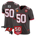 Tuec TB.Buccaneers #50 Vita Vea Player Pewter Limited 2026 Season Vapor F.U.S.E. Home Game Stitched Jerseys