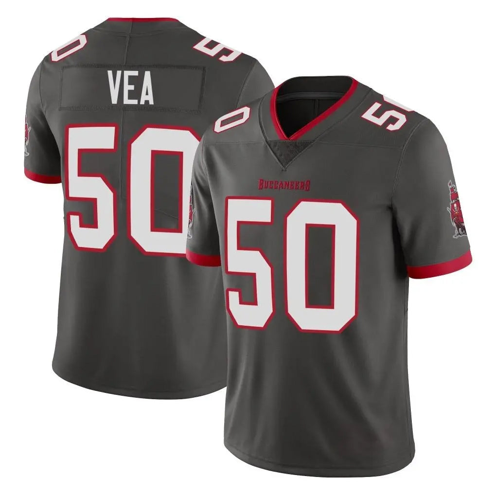 Tuec TB.Buccaneers #50 Vita Vea Player Pewter Limited Alternate Vapor Home Game Stitched Jerseys