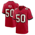 Tuec TB.Buccaneers #50 Vita Vea Player Red Home Game Stitched Jerseys