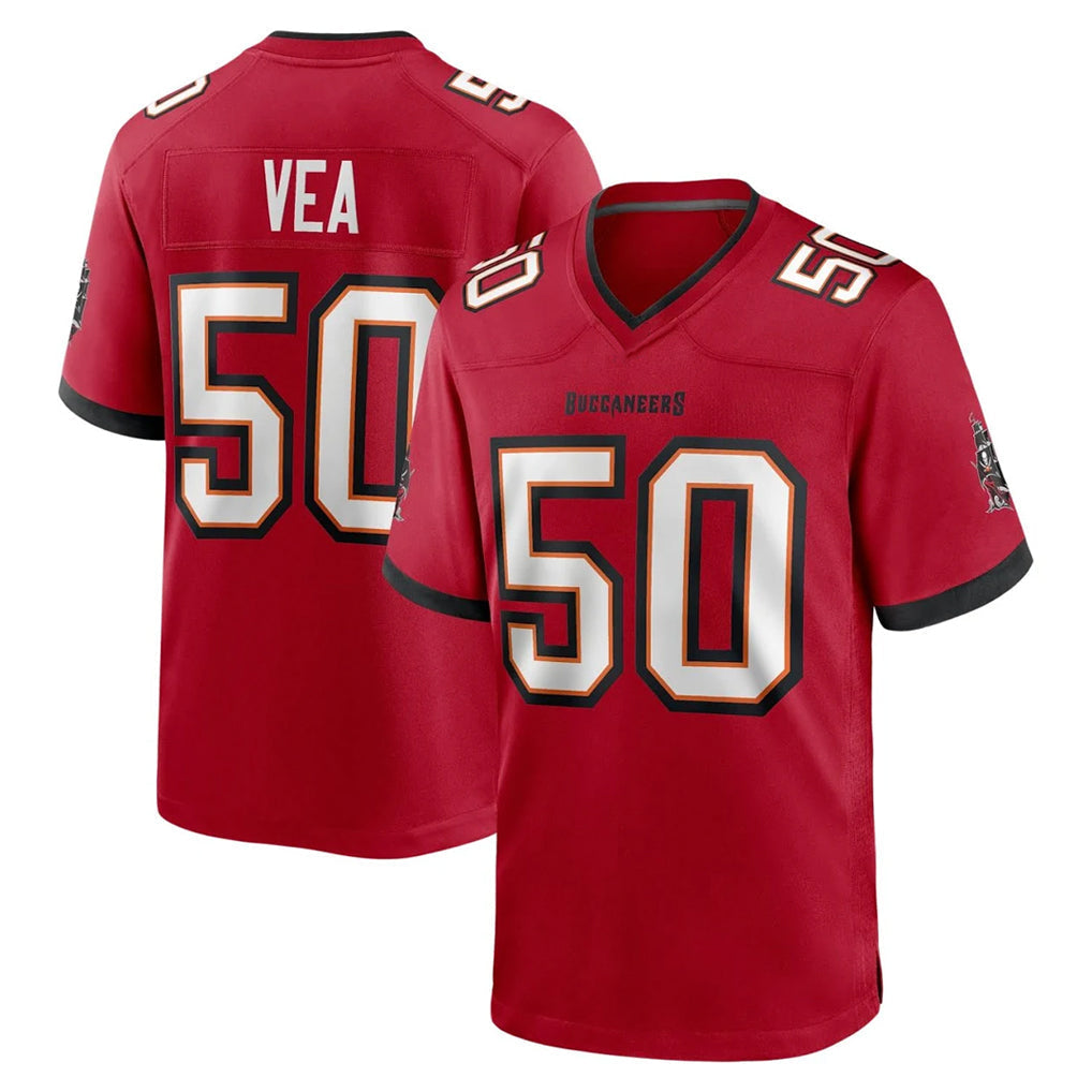 Tuec TB.Buccaneers #50 Vita Vea Player Red Home Game Stitched Jerseys