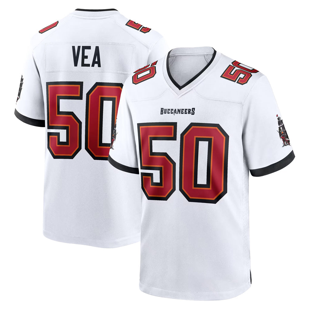 Tuec TB.Buccaneers #50 Vita Vea Player White Home Game Stitched Jerseys