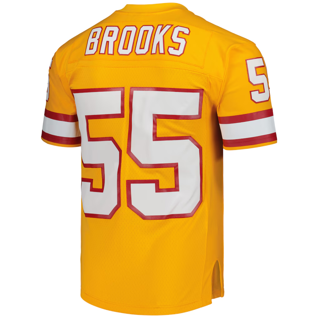Tuec TB.Buccaneers #55 Derrick Brooks Mitchell & Ness Orange Legacy Replica Stitched Puhic Jersey