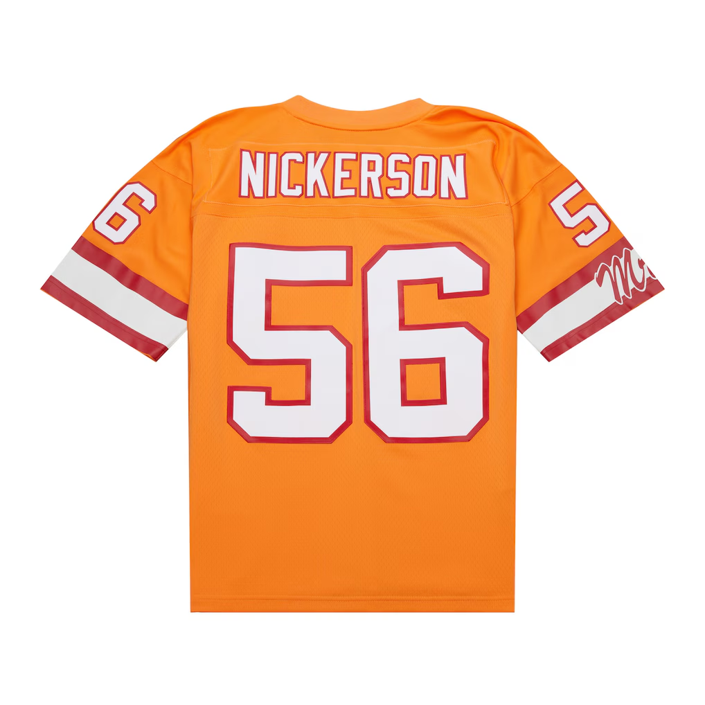 Tuec TB.Buccaneers #56 Hardy Nickerson Mitchell & Ness Orange 1993 Legacy Replica Stitched Puhic Jersey