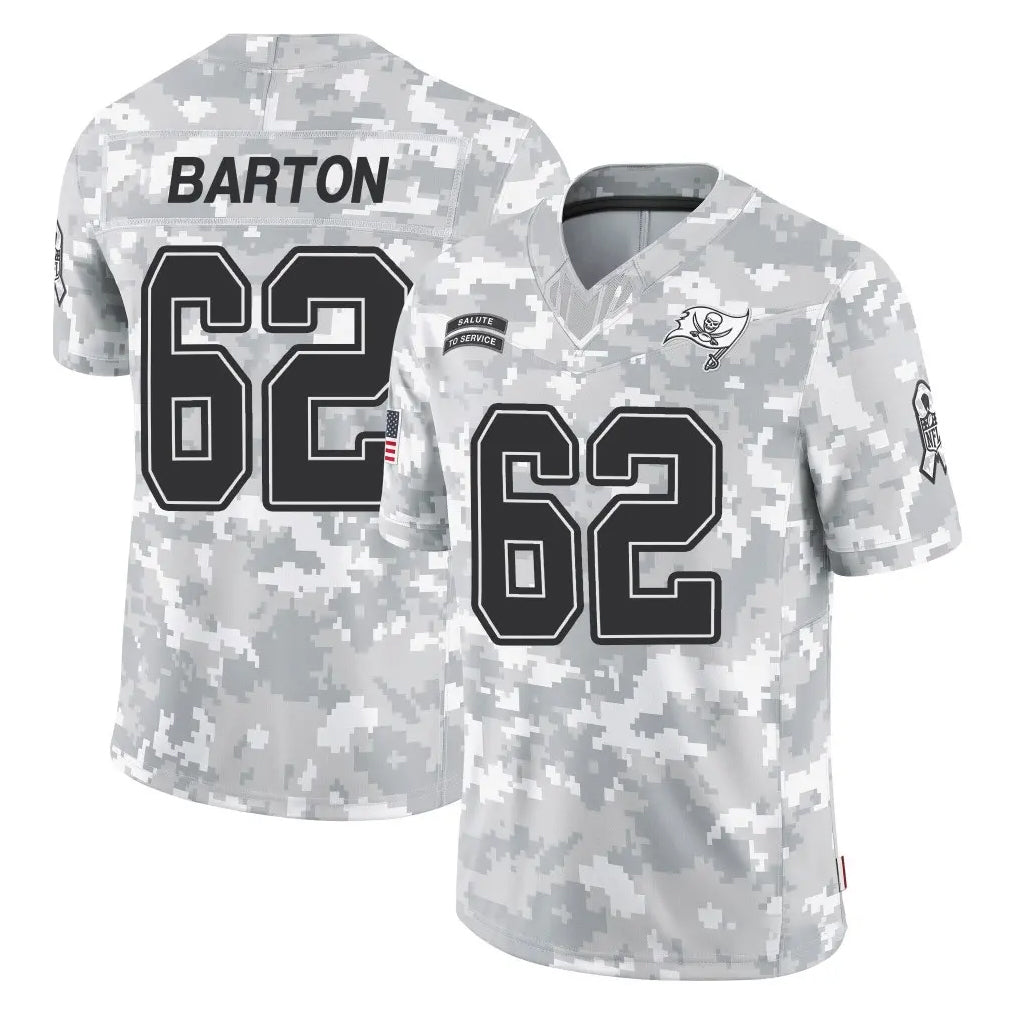 Tuec TB.Buccaneers #62 Graham Barton Player Arctic Camo Limited Salute To Service Home Game Stitched Jerseys