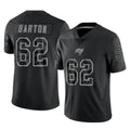 Tuec TB.Buccaneers #62 Graham Barton Player Black Reflective Limited Home Game Stitched Jerseys