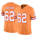 Tuec TB.Buccaneers #62 Graham Barton Player Orange Limited Vapor F.U.S.E. Home Game Stitched Jerseys